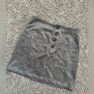 NWT Fashion on Earth Gray Mini Skirt